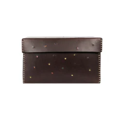 Scatola Perline M Cuoio Brown