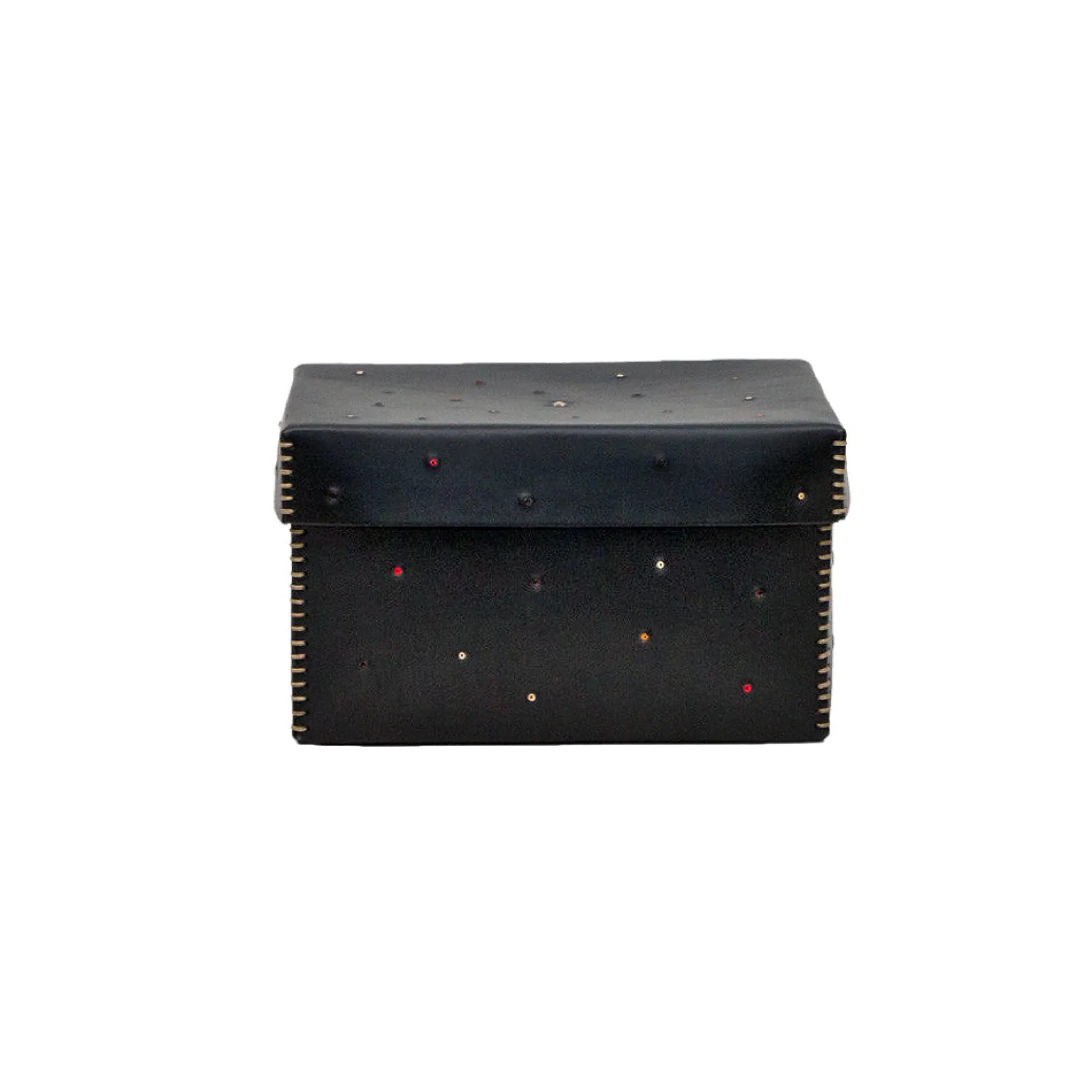 Scatola Perline M Cuoio Black