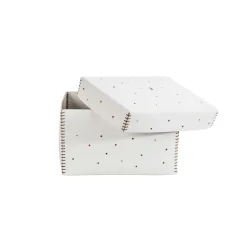 Scatola Perline M Cuoio White