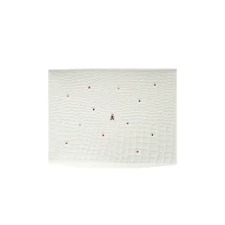 Scatola Perline M Printed Crocodile White
