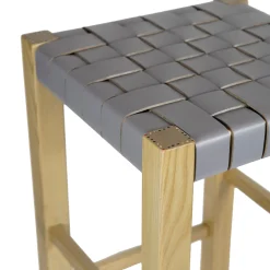 Sgabello Nestor Cuoio Incrociato Brina