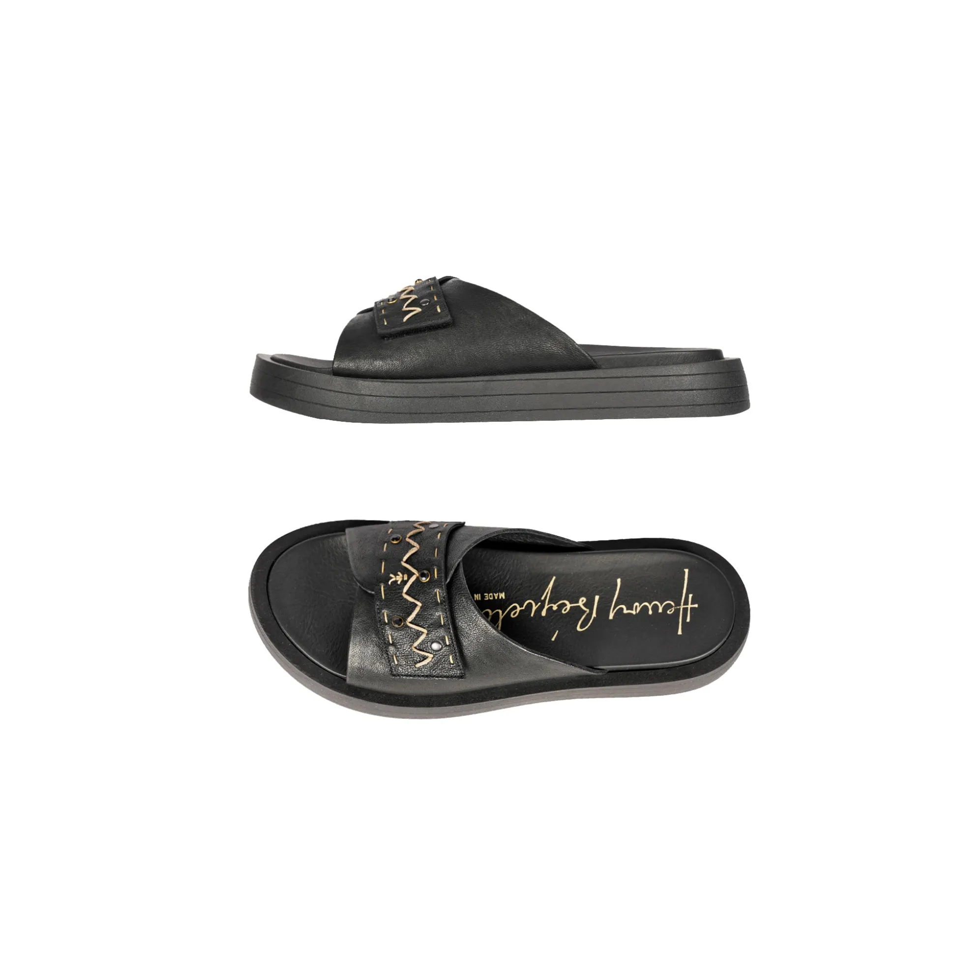Slipper Greca Old Iron Black