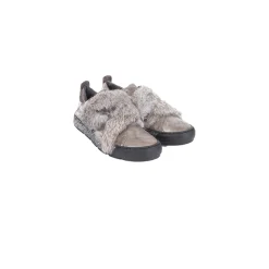 SNEAKER FUR METAL WASH ANTHRACITE