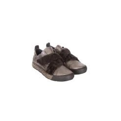 Sneaker Fur Metal Wash Grey Brown