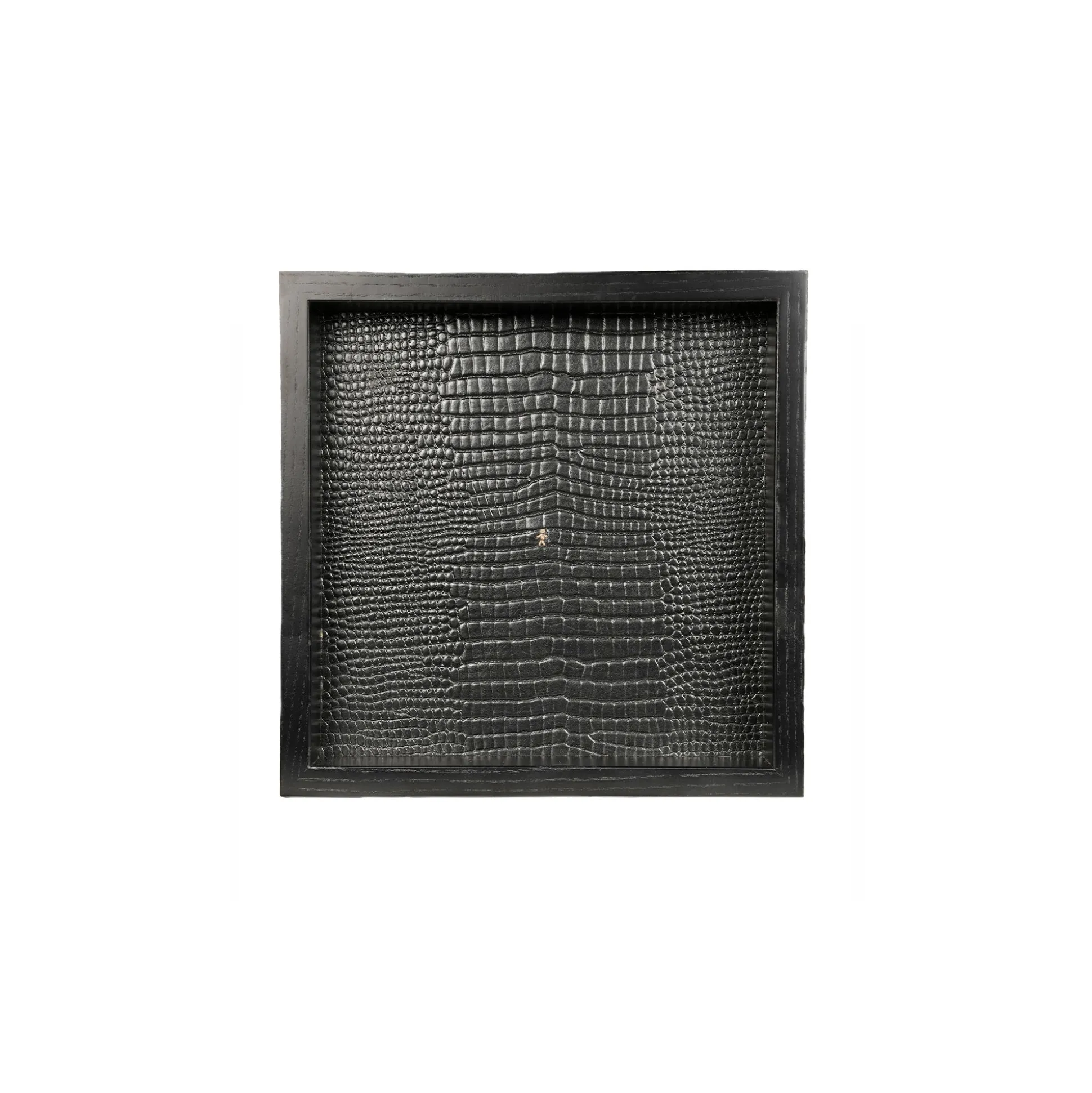 Square Wood Tray Black