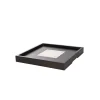 Square Wood Tray Printed Crocodile White