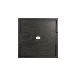 Square Wood Tray Printed Crocodile White