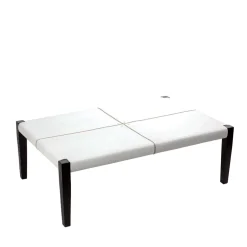 Table Mozart Printed Crocodile Bianco