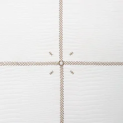 Table Mozart Printed Crocodile Bianco