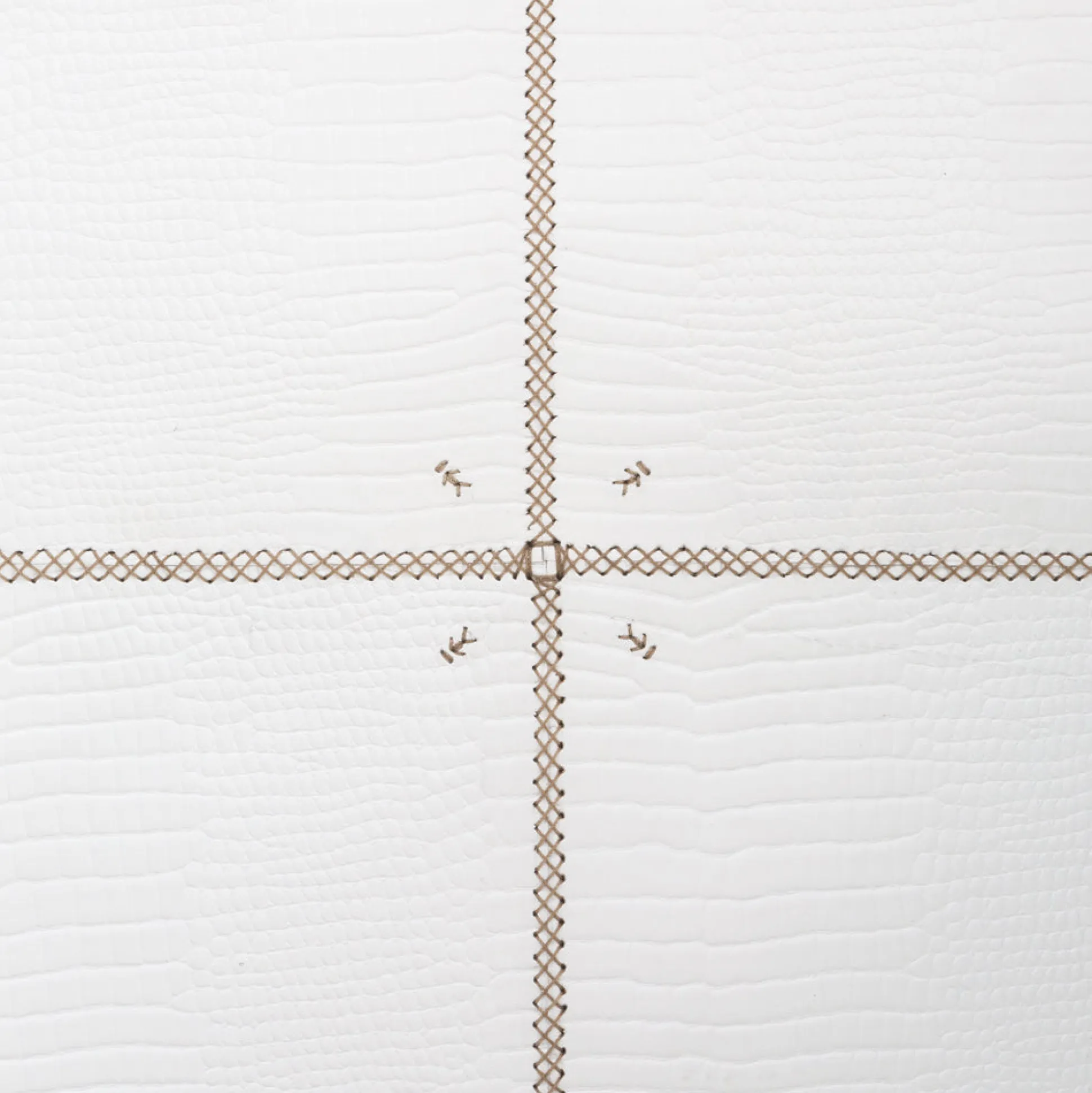 Table Mozart Printed Crocodile Bianco