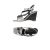 Wedge Jewel Sandal Graffiato Silver