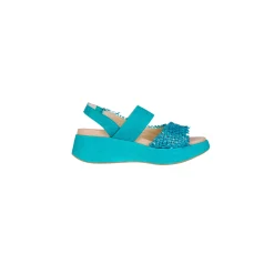 Wedge Sandal Intreccio Madreperla Turquoise