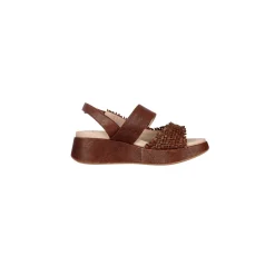Wedge Sandal Intreccio Madreperla Brandy