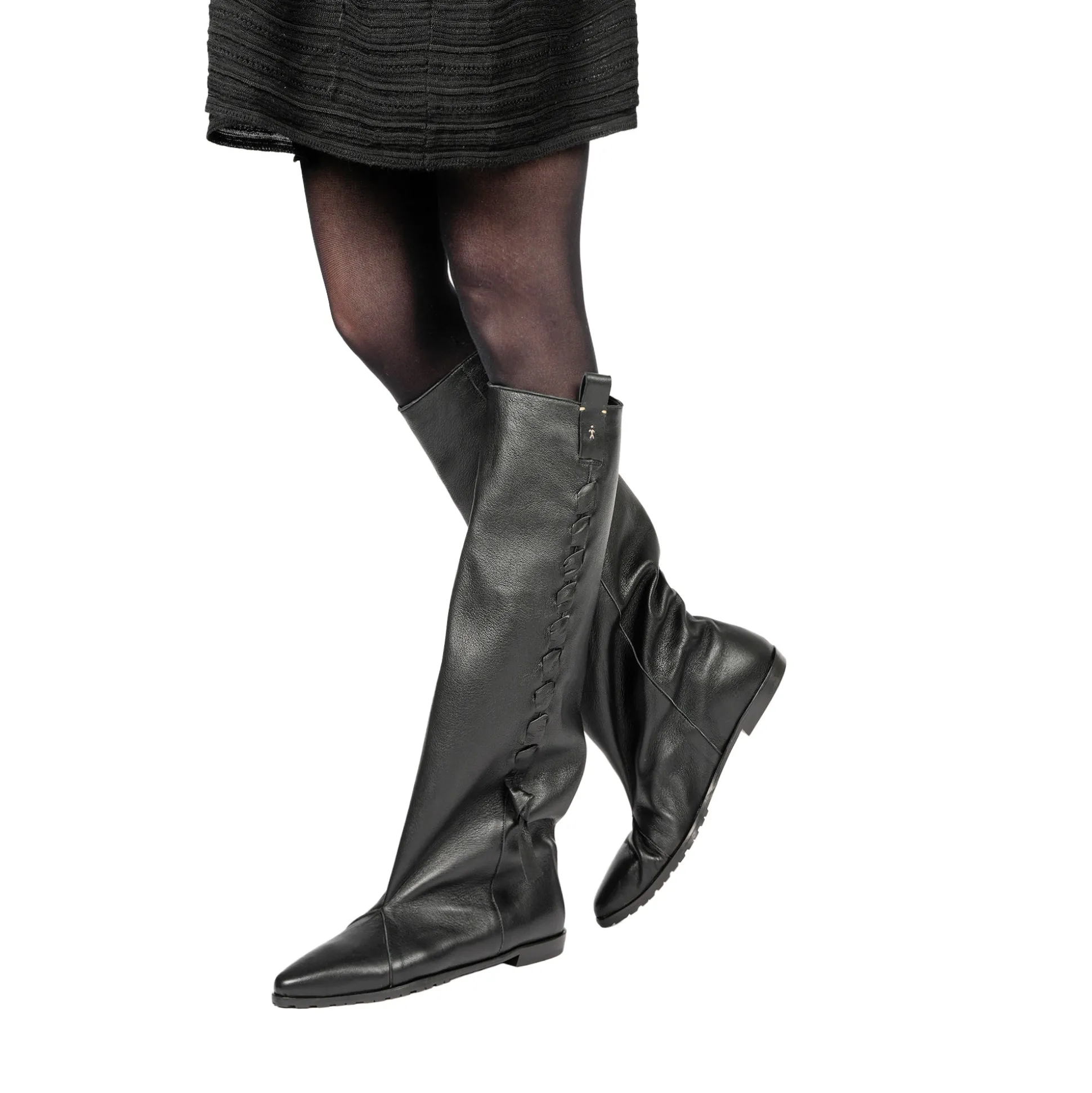 Wide-Leg Boot Old Iron Black