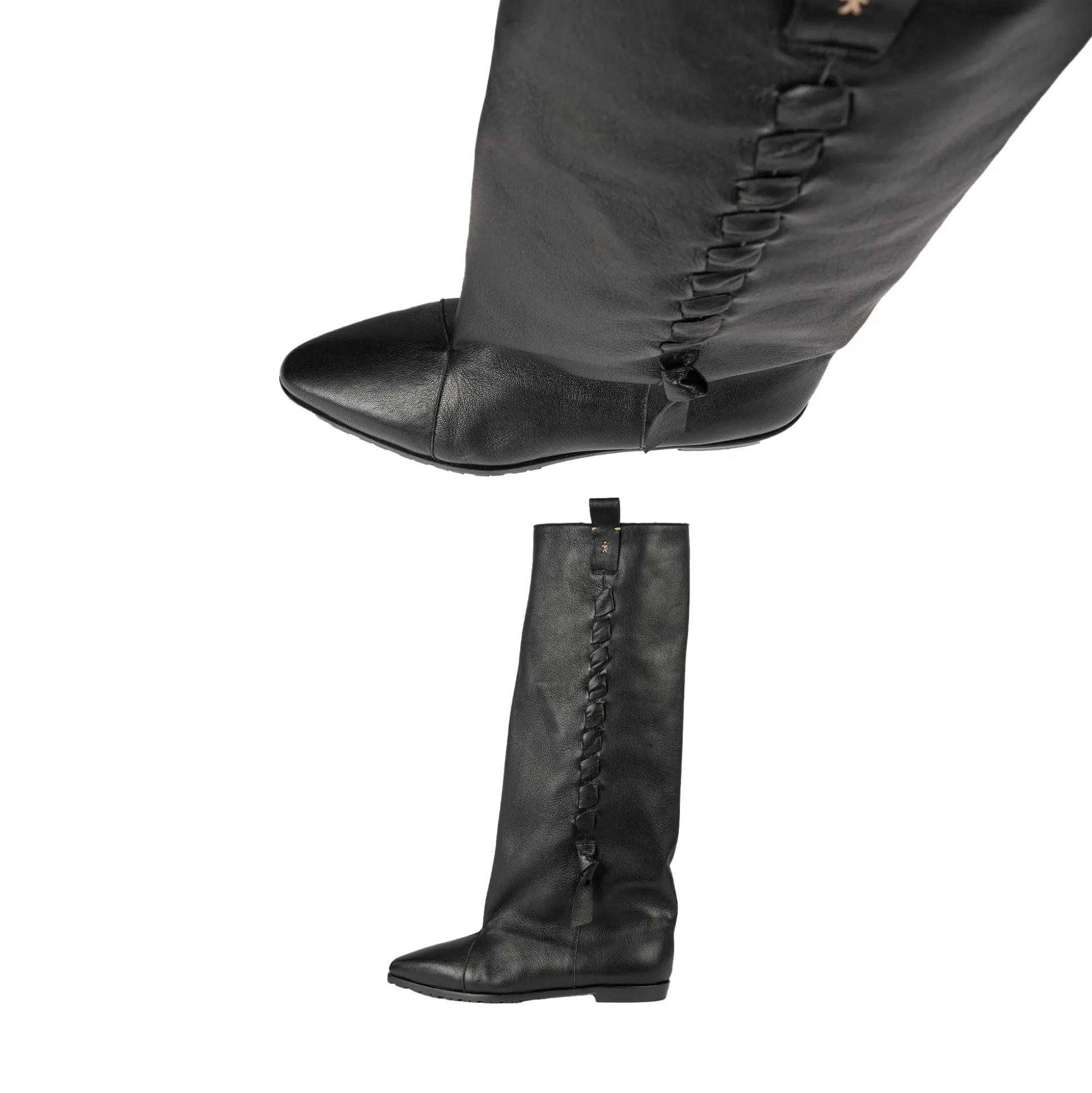 Wide-Leg Boot Old Iron Black